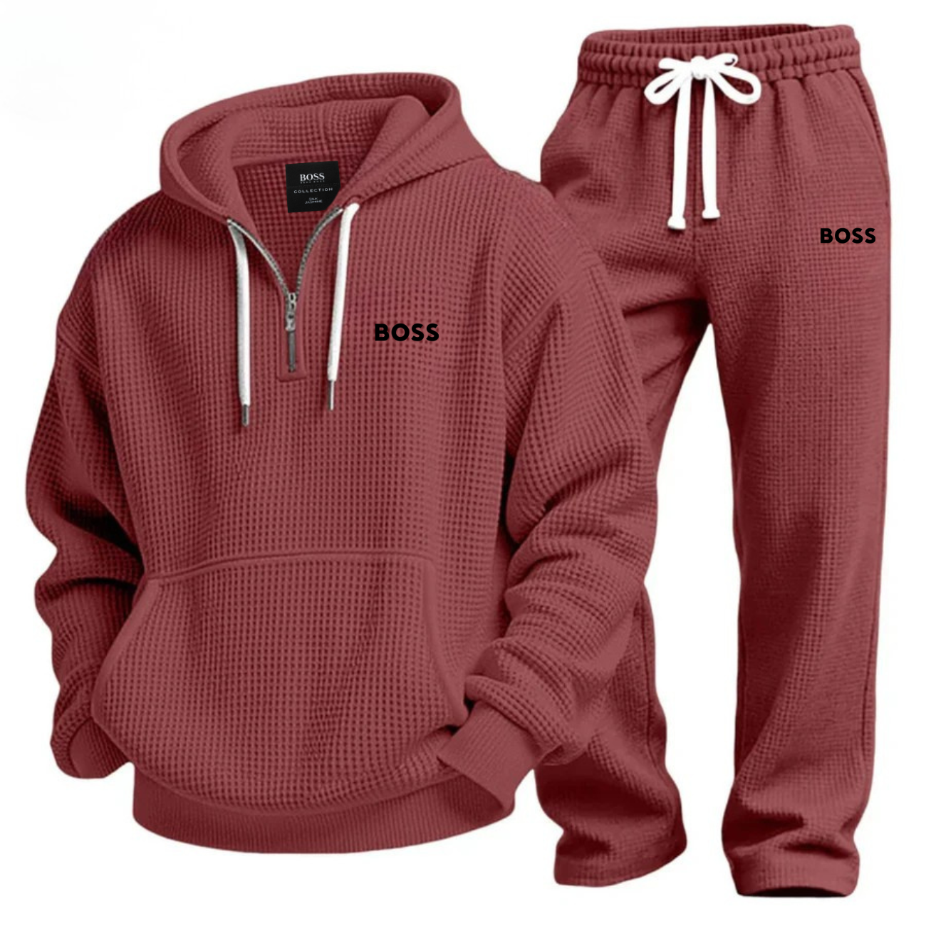 2026 Casual Waffle Textured Tracksuit - CLEARANCE PRICE