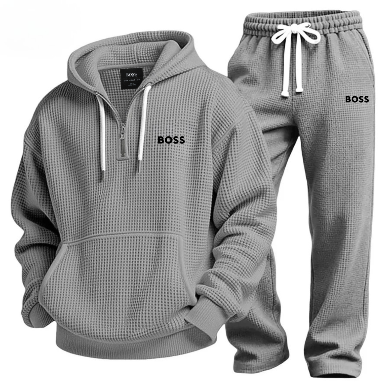 2026 Casual Waffle Textured Tracksuit - CLEARANCE PRICE