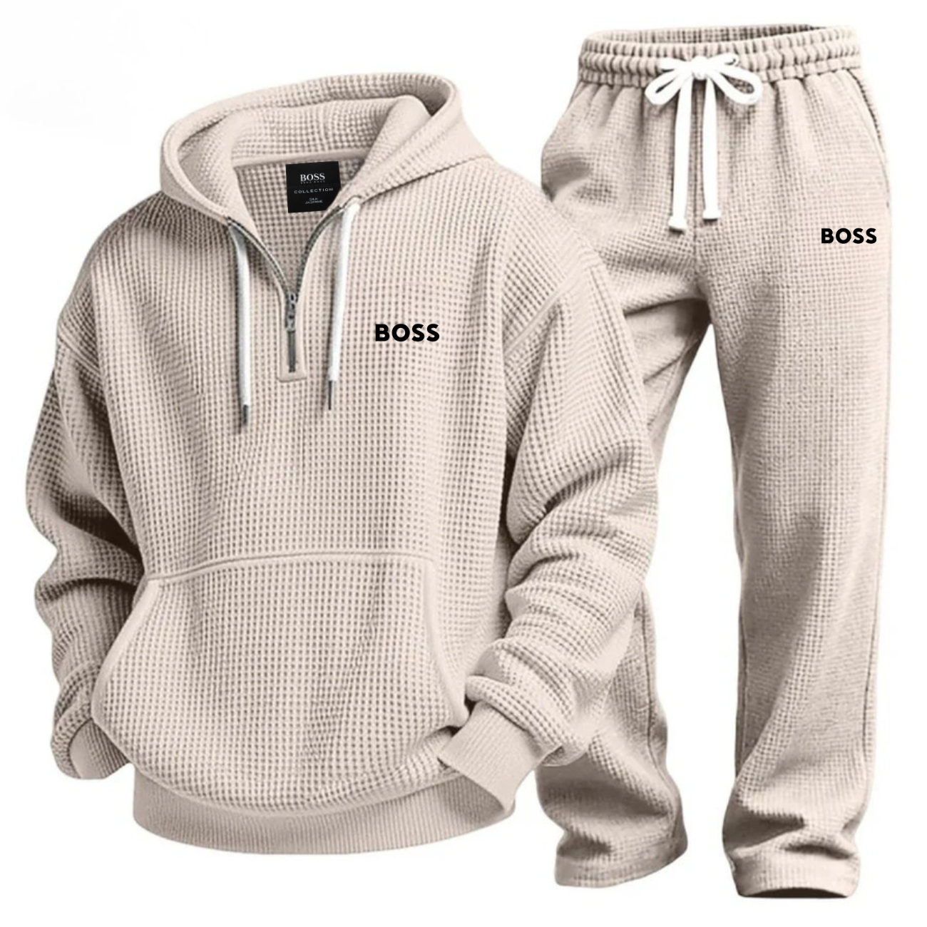 2026 Casual Waffle Textured Tracksuit - CLEARANCE PRICE