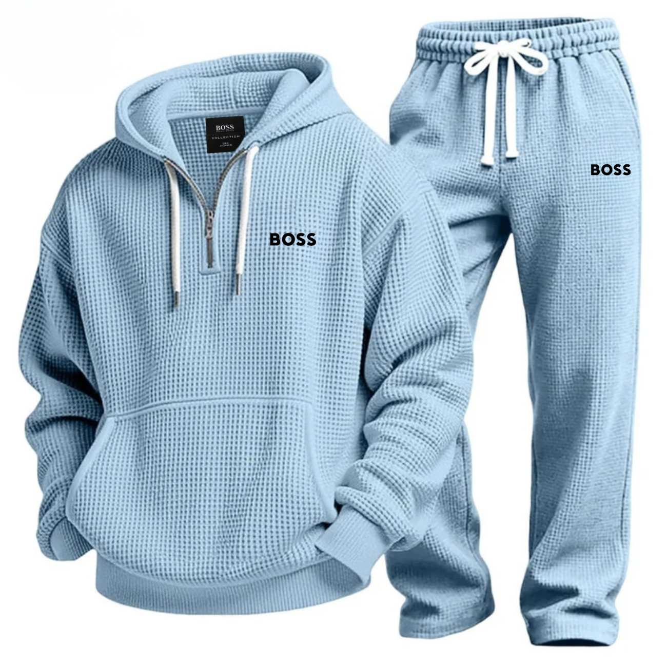 2026 Casual Waffle Textured Tracksuit - CLEARANCE PRICE