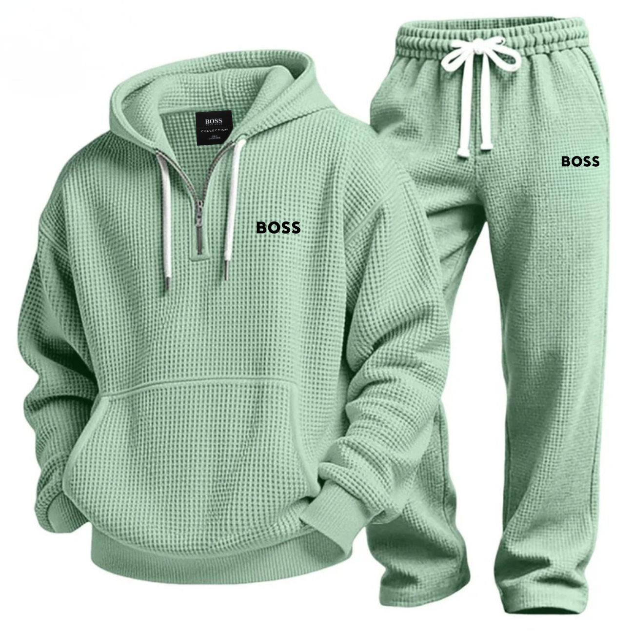 2026 Casual Waffle Textured Tracksuit - CLEARANCE PRICE