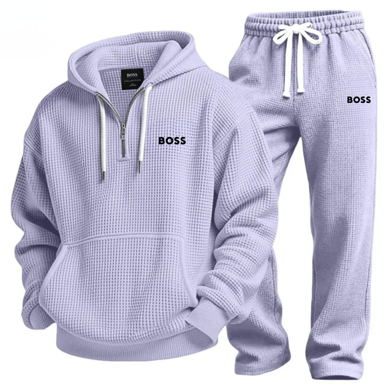 2026 Casual Waffle Textured Tracksuit - CLEARANCE PRICE