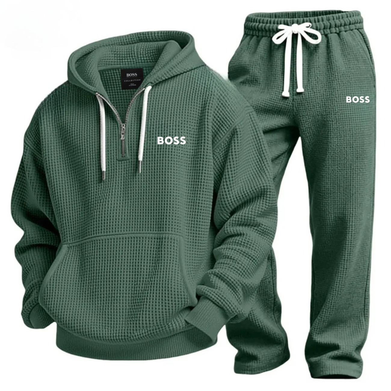 2026 Casual Waffle Textured Tracksuit - CLEARANCE PRICE