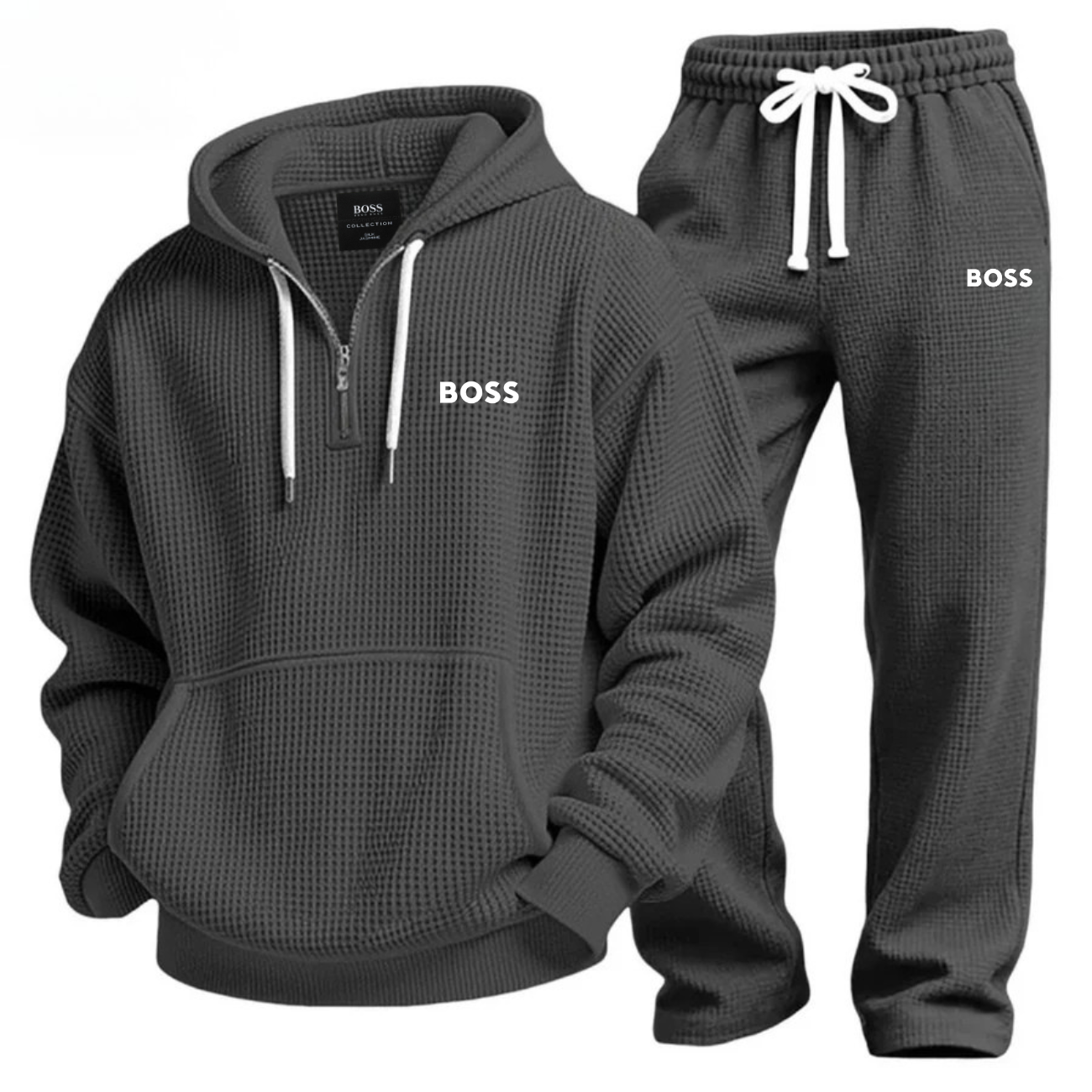 2026 Casual Waffle Textured Tracksuit - CLEARANCE PRICE
