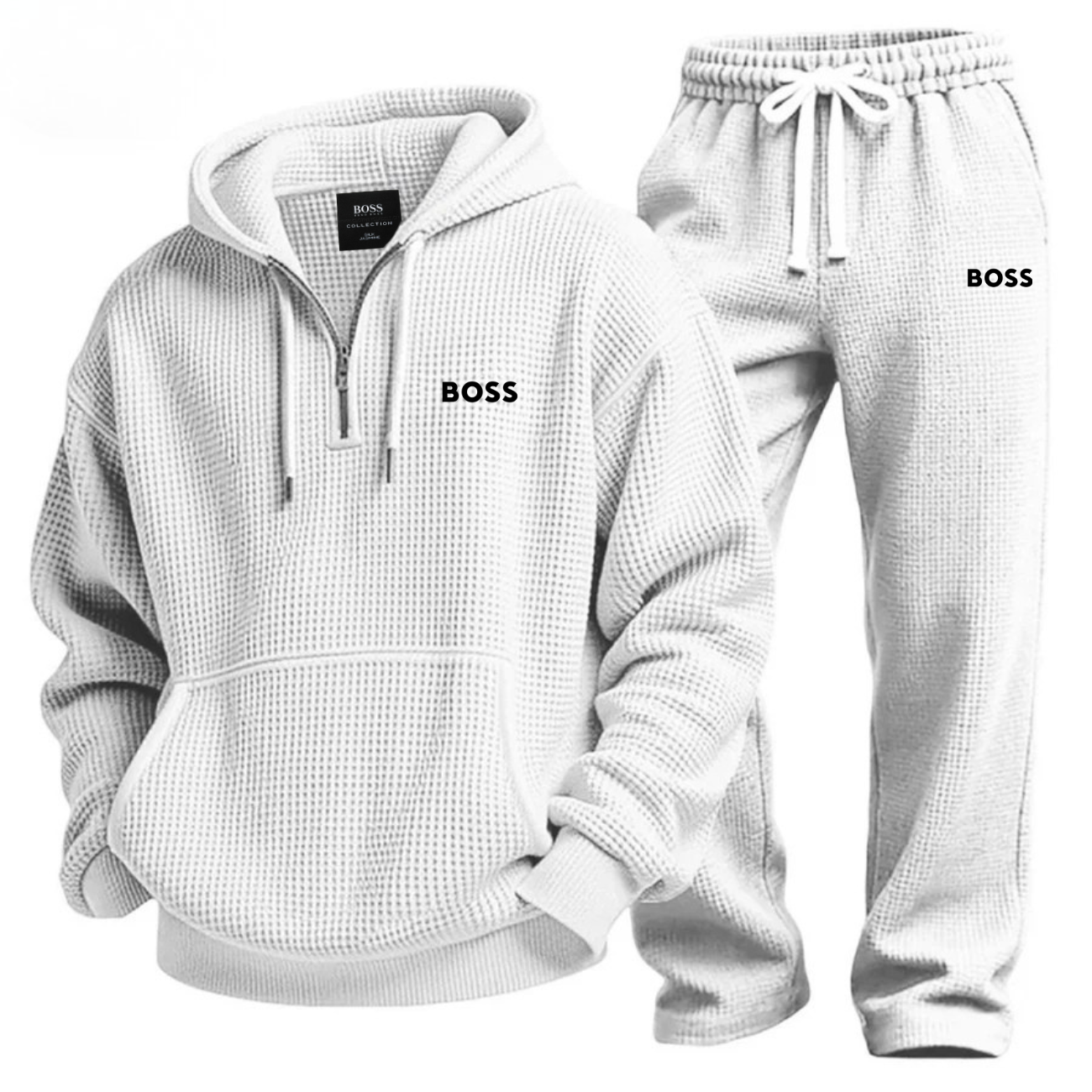 2026 Casual Waffle Textured Tracksuit - CLEARANCE PRICE